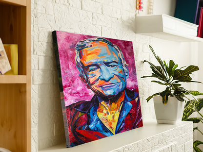 'HUGH' Archival Gallery Edge Stretched Canvas Print