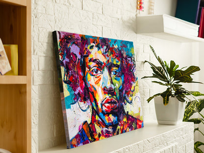 'JIMI' Archival Gallery Edge Stretched Canvas Print