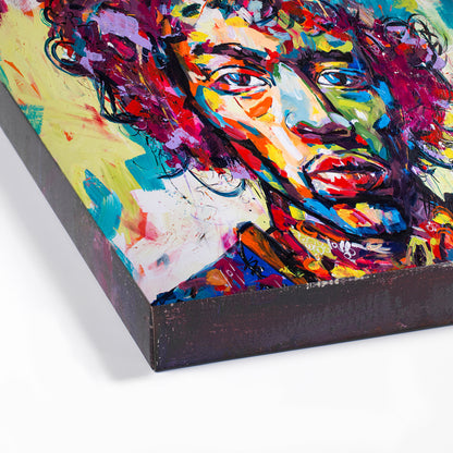 'JIMI' Archival Gallery Edge Stretched Canvas Print