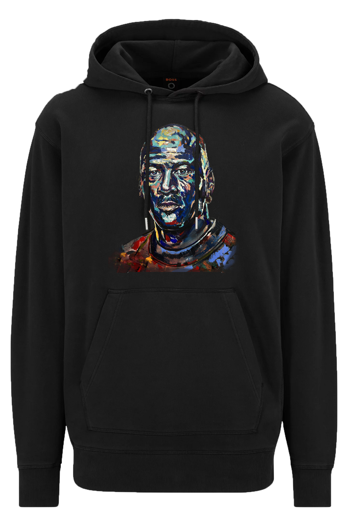 COTTON-TERRY HOODIE WITH JORDAN PORTRAIT BLACK