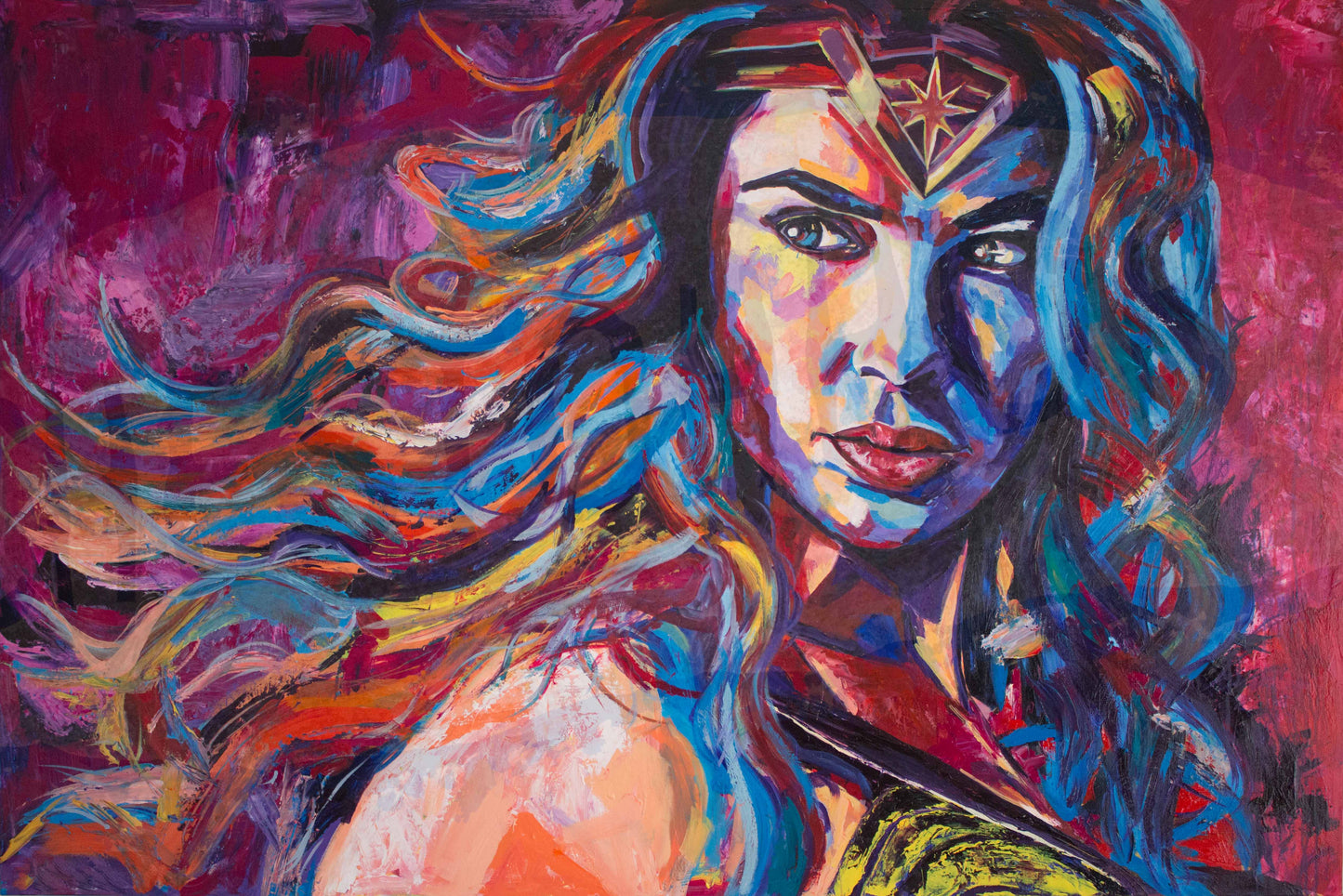 'WONDER WOMAN' Archival Gallery Edge Stretched Canvas Print